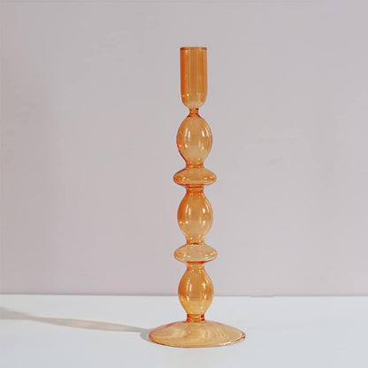 Royaleva Handmade Glass Candle Holders - Elegant Decorative Accent Pieces