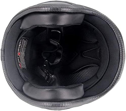 Royaleva Retro Vintage Motorcycle Helmet Open Face With Goggle Mask