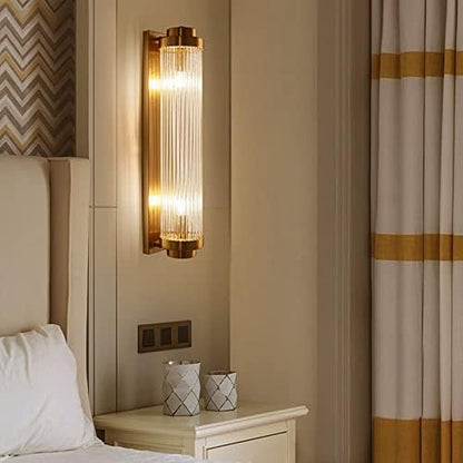 Royallure Art Deco Brass Wall Light Sconce for Bathroom and Living Room Illumination