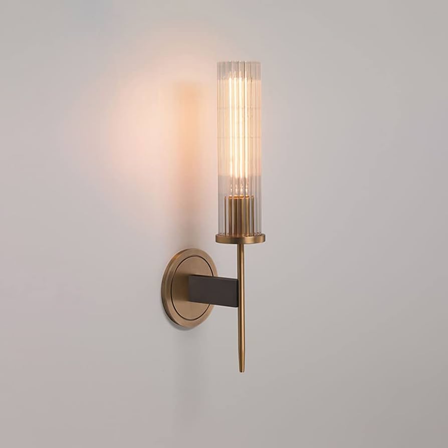 Lumora Modern Wall Sconce - Luxury Copper Glass Contemporary Design Premium Lighting