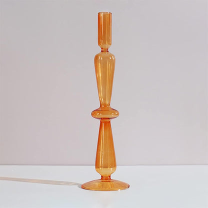 Royaleva Handmade Glass Candle Holders - Elegant Decorative Accent Pieces