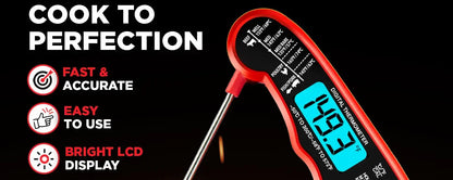 Royallure Instant-Read Meat Thermometer, Fast Digital Probe for Kitchen & Grilling