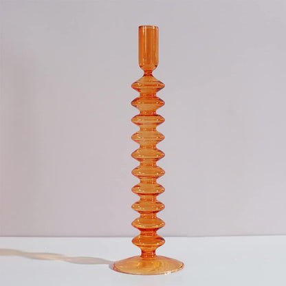 Royaleva Handmade Glass Candle Holders - Elegant Decorative Accent Pieces