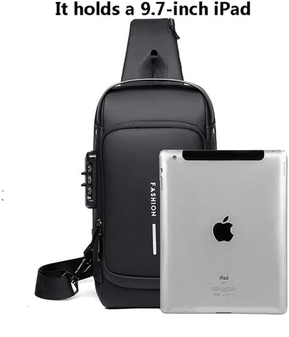 Luxora Carbon Fiber Anti-Theft Backpack with USB Charging
