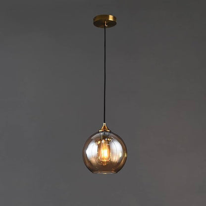 LuxRoyale Modern Luxury LED Pendant Light - Smoky Gray Glass