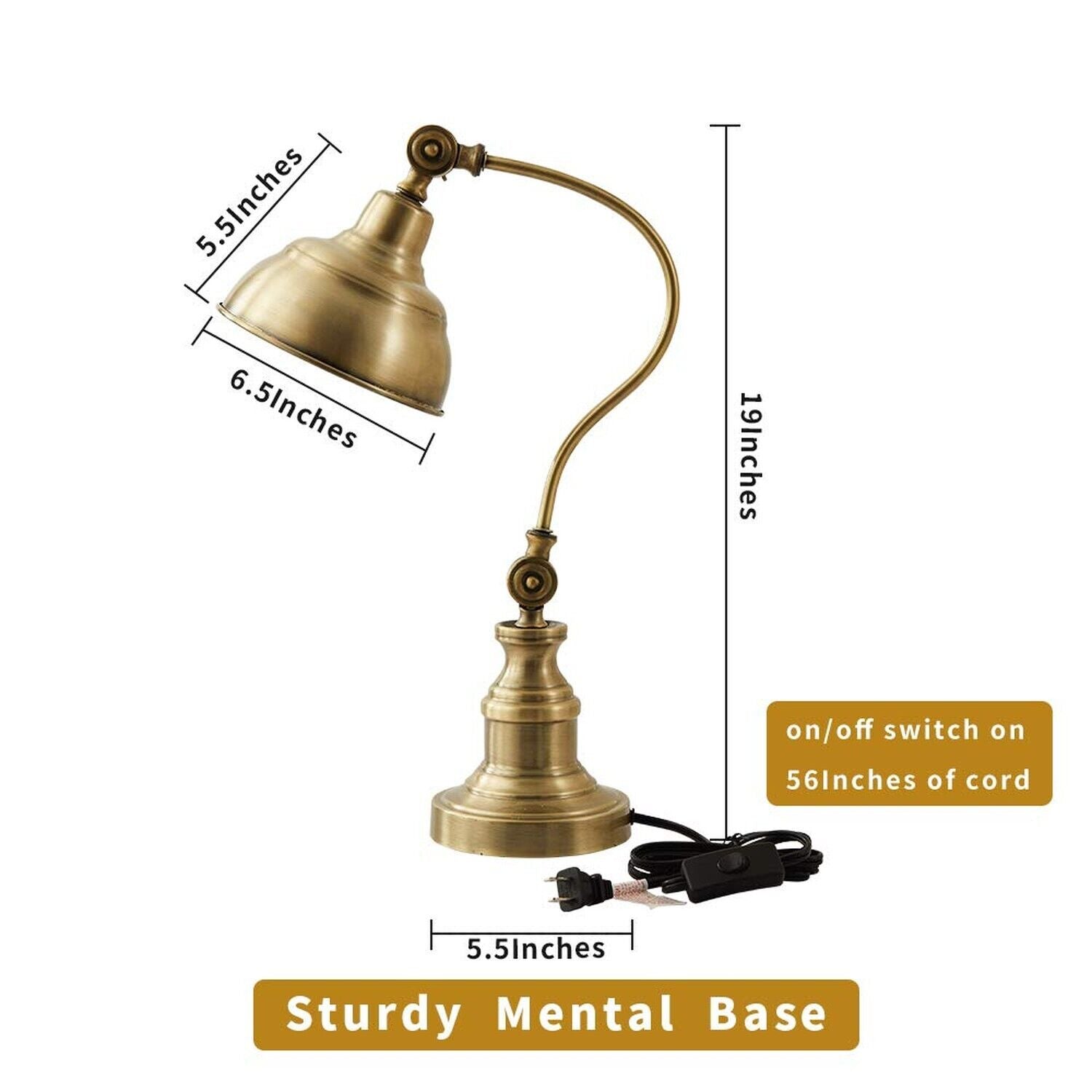 Brass Desk Lamp - Touch of Vintage Elegance with a Brass Desk Lamp - Default Title