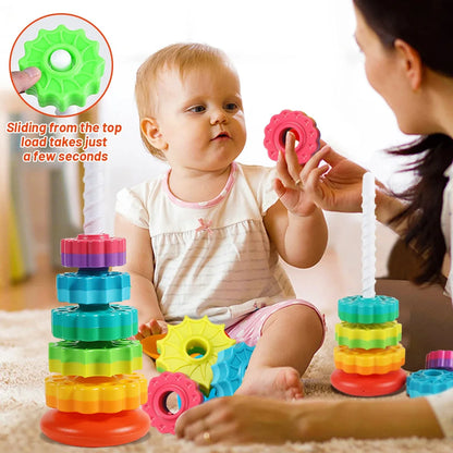 Royaleva Stacking Toys for Kids - Colorful Spinning Discs