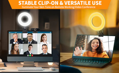 Luxora Clip On Laptop Ring Light for Video Conferencing