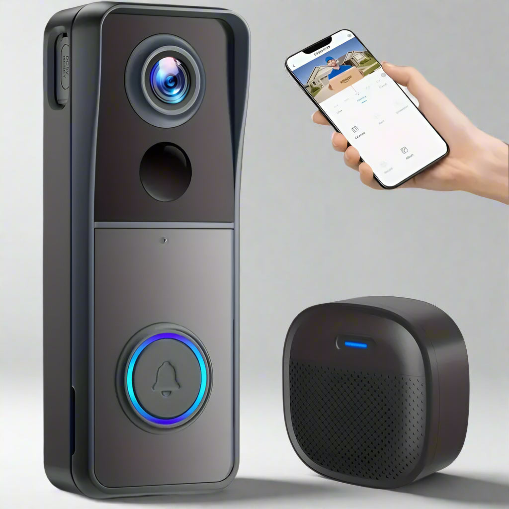 Wireless Wi-Fi Video Doorbell – 1080P HD Security Camera with PIR Motion Detection, Night Vision & Two-Way Audio