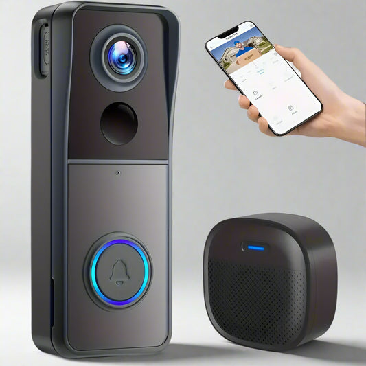 Wireless Wi-Fi Video Doorbell – 1080P HD Security Camera with PIR Motion Detection, Night Vision & Two-Way Audio