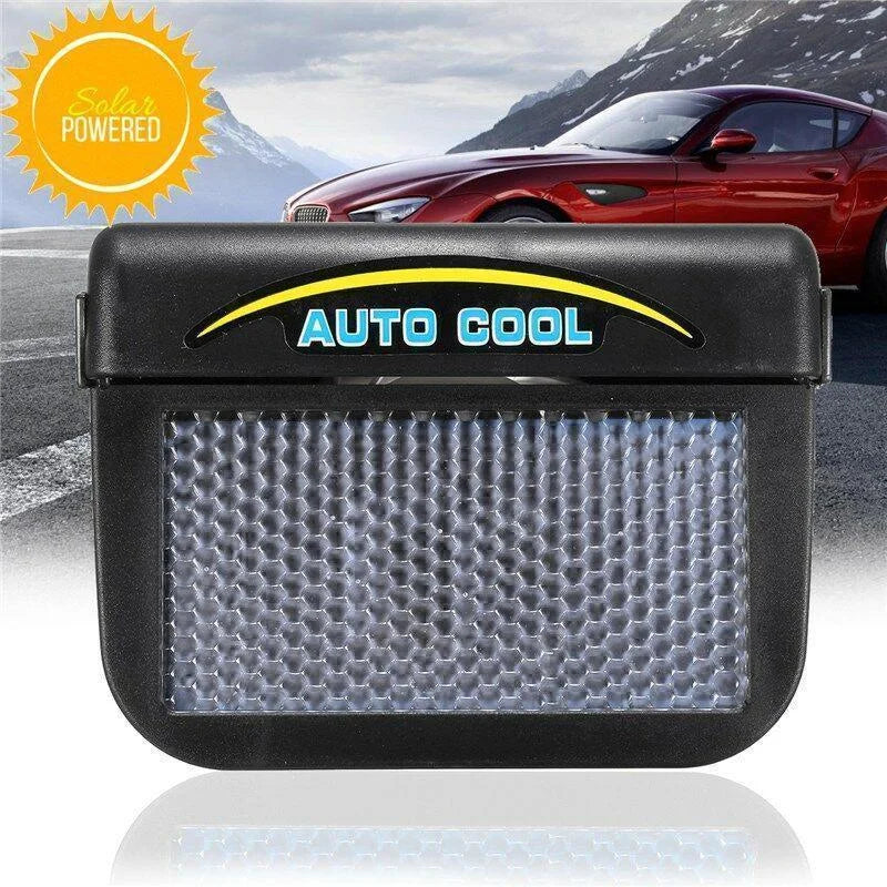 Solar-powered car ventilation fan for cooling and air circulation. Eliminates heat buildup, maintains clean air, and extends electrical component lifespan. Compact, eco-friendly, and battery-free design.