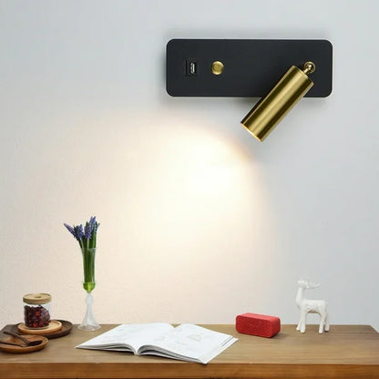 LuxRoyale Dimmable Bedside Reading Wall Lamp With USB Charging