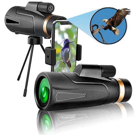 Royallure 12x Magnification Monocular Telescope for Bird Watching – Waterproof, Fogproof with Smartphone Holder and Tripod 0