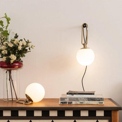 Luxora Globe Wall Lamp Mid-Century Metal Sconce for Bedroom Lighting