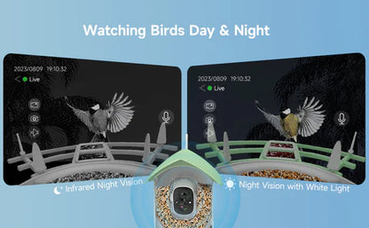 RoyaleGlow Smart Bird Feeder Camera with Night Vision