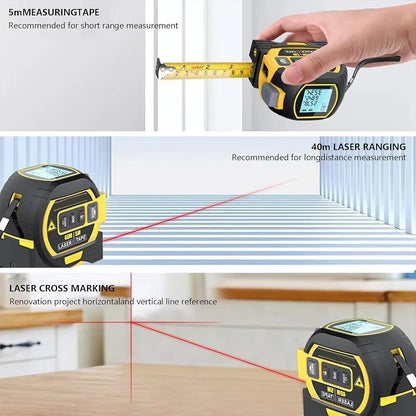 Royaleva 3-In-1 Laser Tape Measure 40/60M Meters Infrared