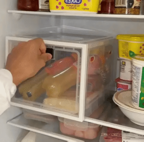 Luxora Heavy Duty Lockable Refrigerator Food Organizer Bin