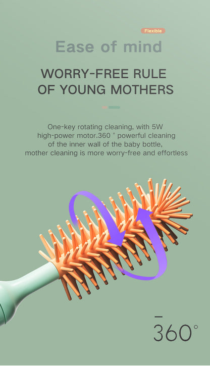 RoyaleGlow Electric Baby Bottle Brush with 360° Cleaning