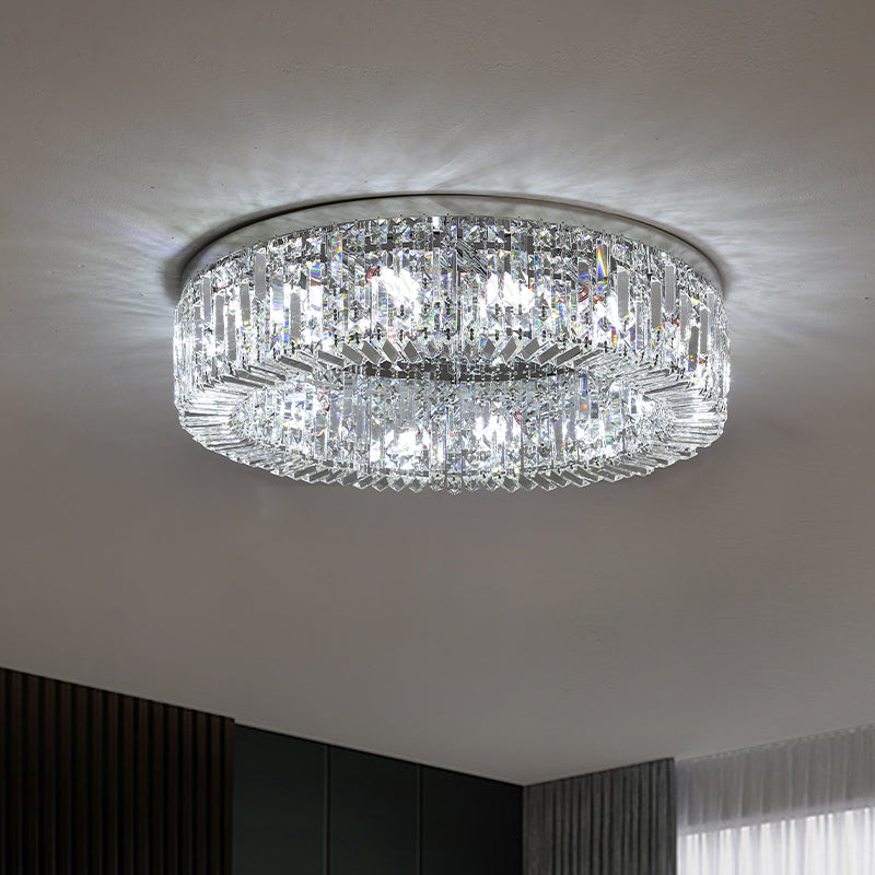 RoyaleGlow Luxury Crystal Ring Chandelier for Living Room & Dining Room Lighting