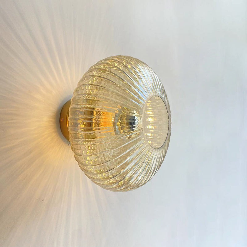 Royaleva Luxury Ribbed Glass Wall Sconce for Designer Home Lighting