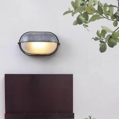 LuxRoyale Vintage Industrial Style Wall Light Aluminum Glass Sconce