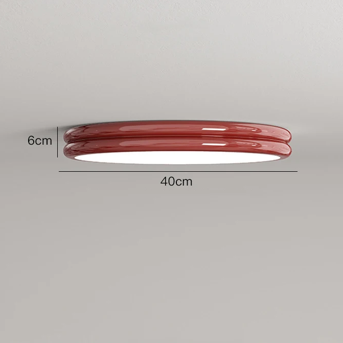 Royaleva Modern Round Double-Layered LED Flush Mount Ceiling Light