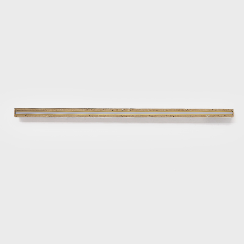 RoyaleGlow Dimmable LED Wall Sconce - Natural Yellow Travertine Wabi-Sabi Lighting