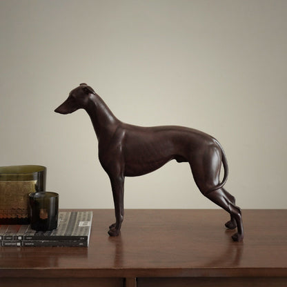 LuxRoyale Elegant Greyhound Sculpture-Dog Statue Decor.