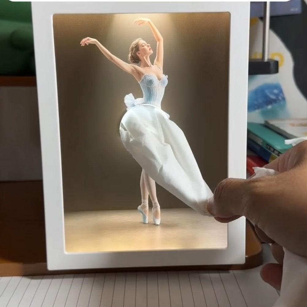 LuxRoyale Enchanting Ballerina Tissue Box with LED Light – Elegant Dance Illusion Decor-Royale Basic