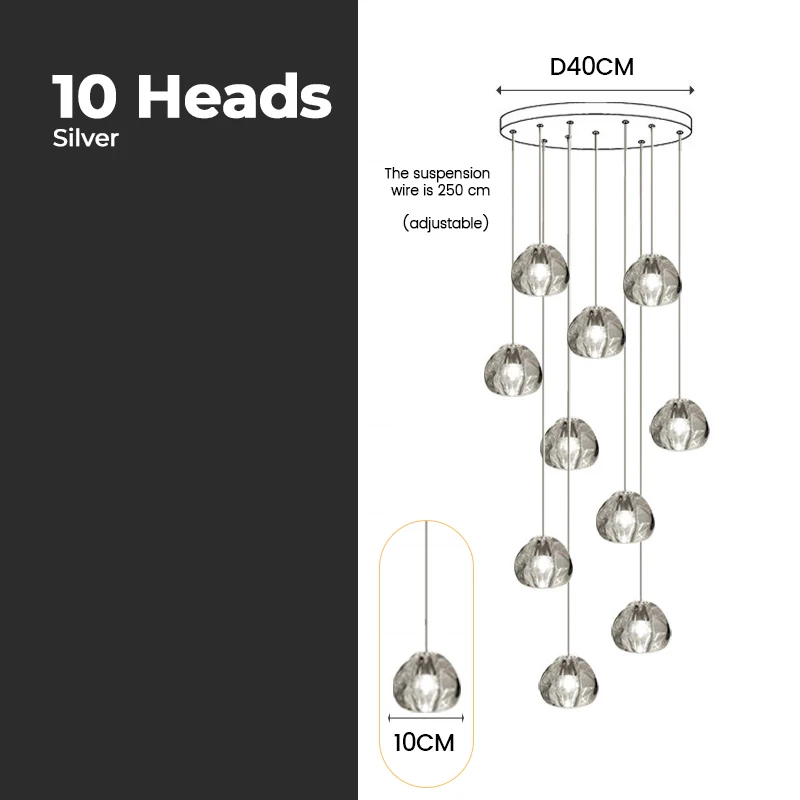 LuxRoyale Cascading Crystal Drop Chandelier for Staircase Entryway Lighting