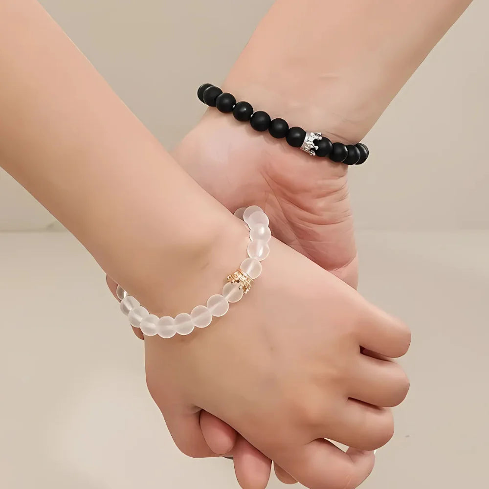 RoyaleGlow Glow Heart Magnetic Couples Gift Bracelet