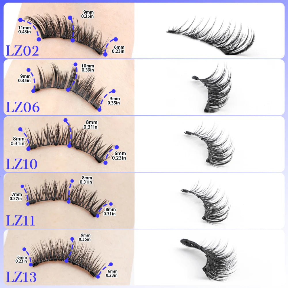 Luxora Reusable Magnetic Eyelash & Tweezer Set No Glue Needed