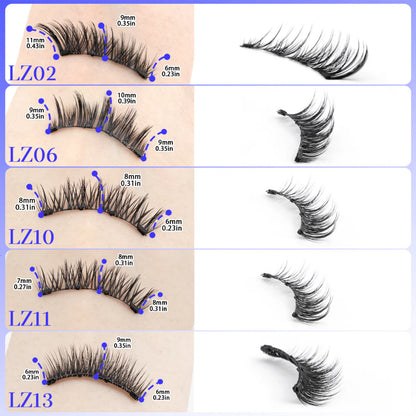 Luxora Reusable Magnetic Eyelash & Tweezer Set No Glue Needed