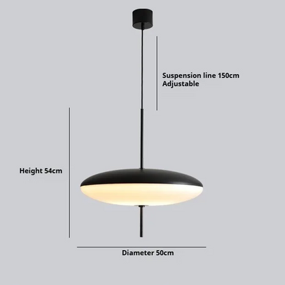 LuxRoyale Eclipse LED Pendant Light - Modern Floating Disc Ceiling Fixture