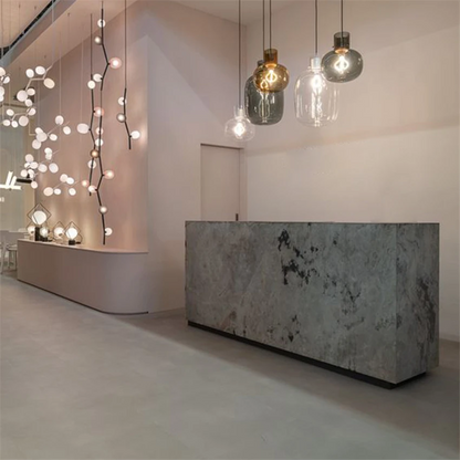 Royelux Modern Nordic Glass Globe Pendant Light - Kitchen Island & Dining Room Hanging Lamp