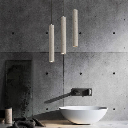 Royaleva Modern Concrete Pendant Light, Industrial Contemporary Ceiling Fixture
