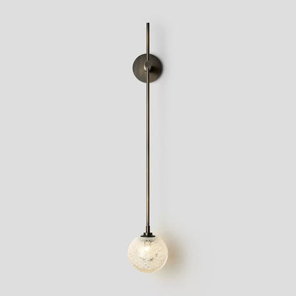 RoyaleGlow Modern Black & Gold Wall Sconce with Bubble Glass Globe