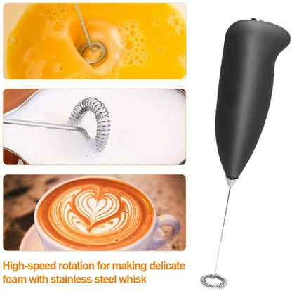 RoyaleGlow Electric Milk Frother for Creamy Foam
