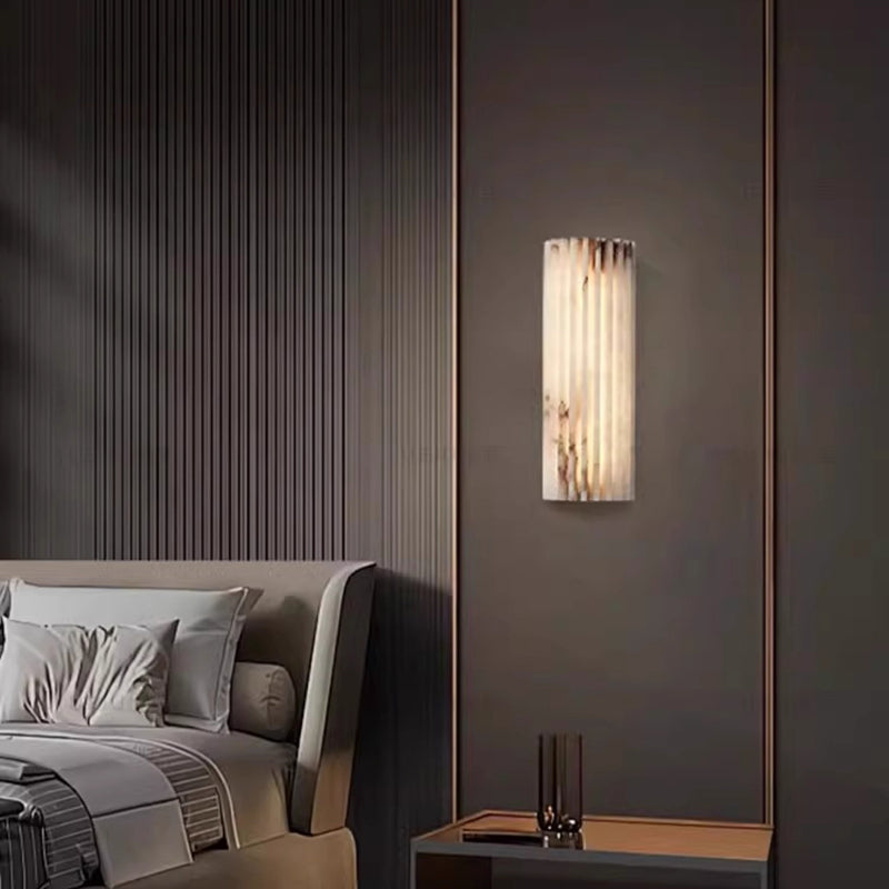 Royelux Luxury Fluted Marble Wall Sconce Interior Accent Lighting