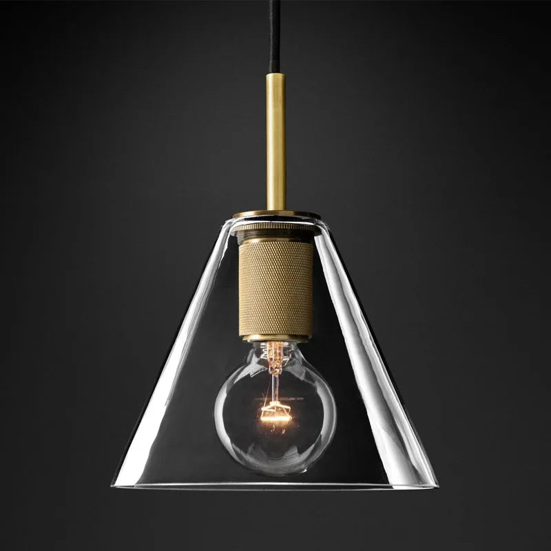 RoyaleGlow Modern Clear Glass Sphere Pendant Light - Minimalist Industrial Hanging Lamp