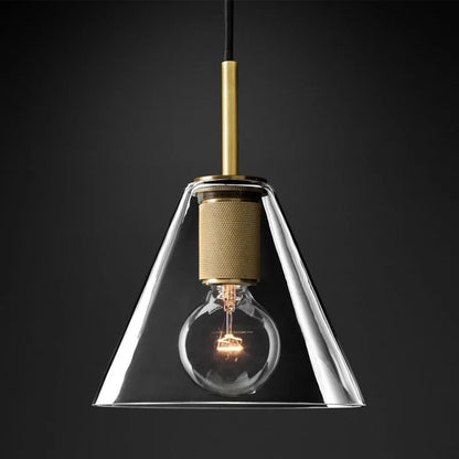 RoyaleGlow Modern Clear Glass Sphere Pendant Light - Minimalist Industrial Hanging Lamp