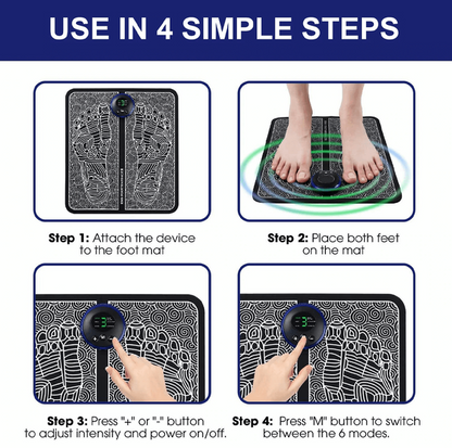 RoyaleGlow EMS Acupoints Stimulator Massage Foot Mat Ultimate Relaxation & Pain Relief