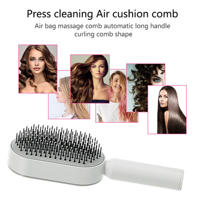 RoyaleGlow Self Cleaning Hair Brush for Easy Maintenance
