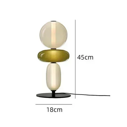 LuxRoyale Modern Glass Table Lamp Decorative Bedside Light