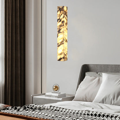 Royelux Marble & Aged Brass Wall Sconce | Modern Cloudstone 2-Light G9 Fixture