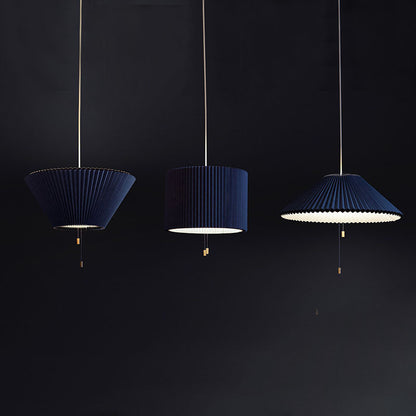 Royelux Pleated LED Pendant Light-Dimmable Modern Accordion Ceiling Fixture