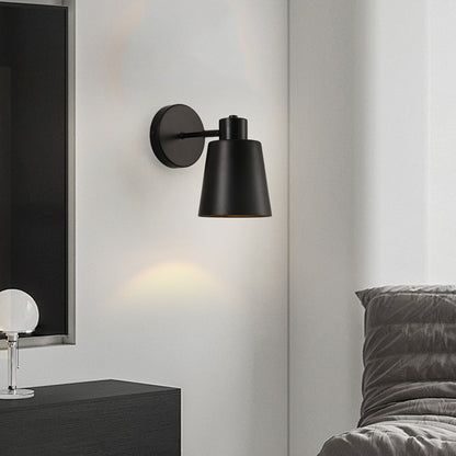Royaleva Modern Brushed Black Gold Conical Wall Sconce, IP20 Conical Wall Light