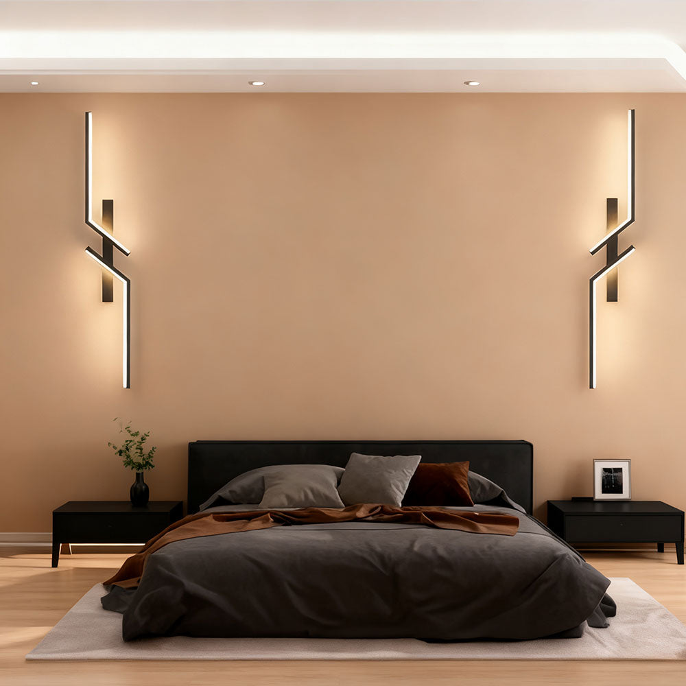 RoyaleGlow Modern LED Wall Sconce - Minimalist Asymmetrical Indoor Lighting Fixture