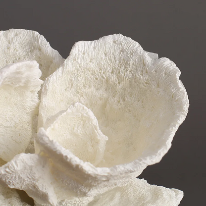 RoyaleGlow Coastal Coral Sculpture with Marble Base - Ocean-Inspired Resin Decor