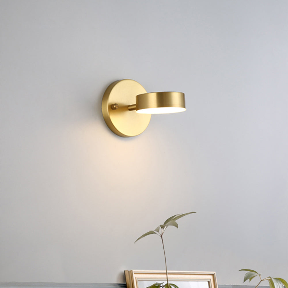 Lumora Copper LED Wall Sconce Modern Minimalist Wall Light For Living Room And Hallway